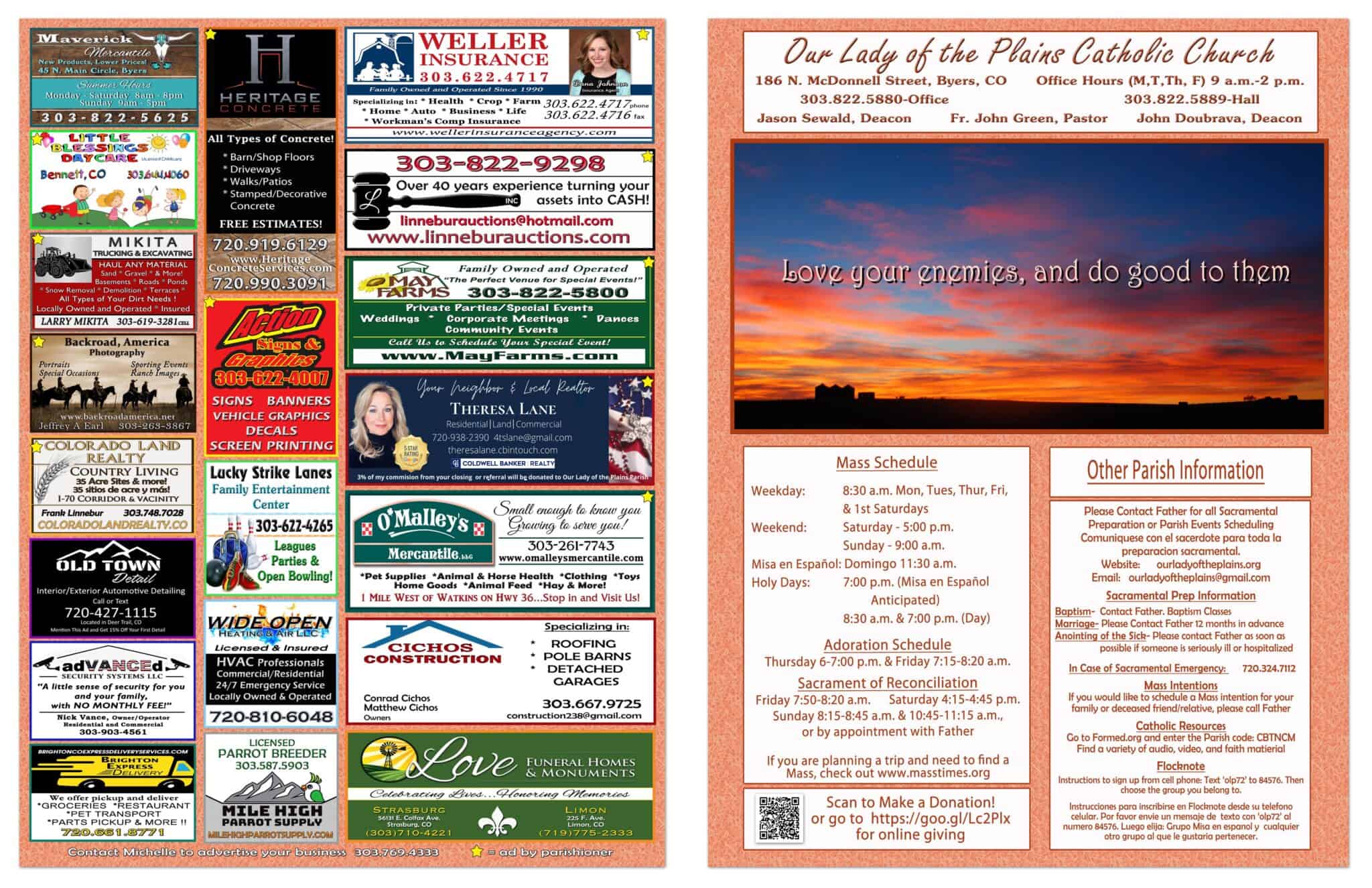 Bulletins Our Lady of the Plains Byers, CO